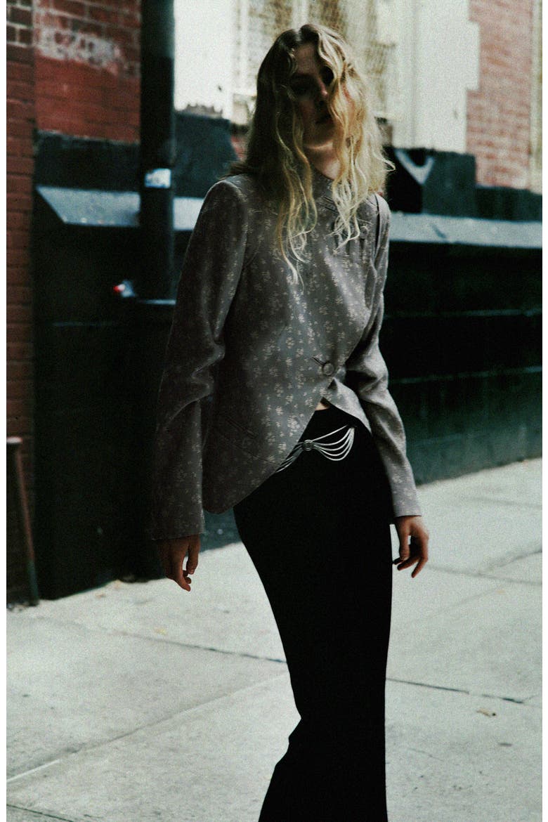 Low Rise Flare Pants, Alternate, color, BLACK
