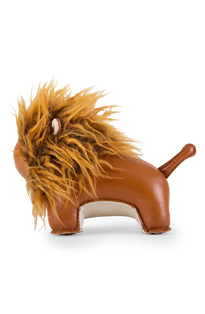 Zuny Lion Lino Faux Leather Paperweight, Alternate, color, Tan Wheat