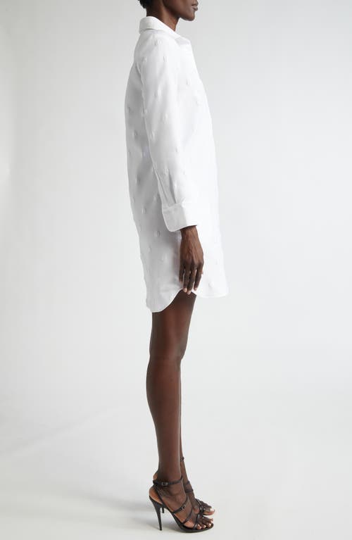 Brandon Maxwell The Lola Polo Tunic Shirt Dress In White