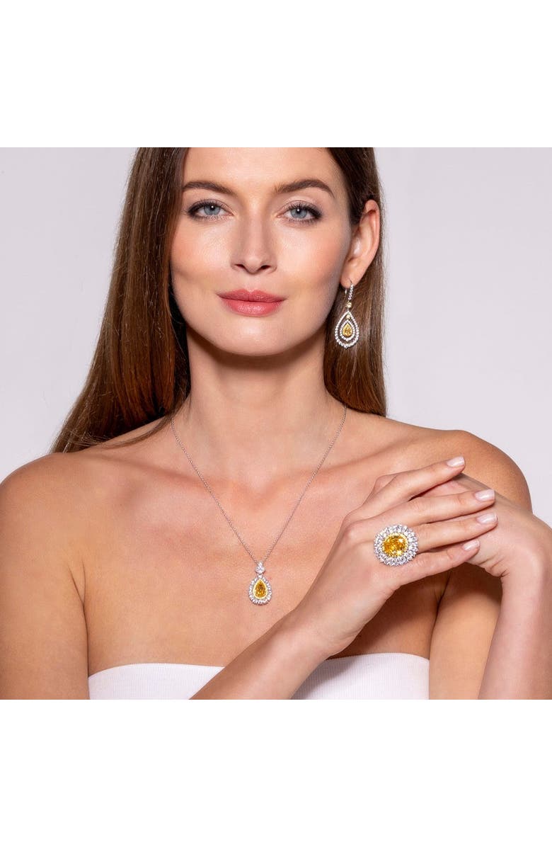 Anna Zuckerman Sunny Isles Crystalline Necklace 7tcw, Alternate, color, Canary Yellow Crystalline