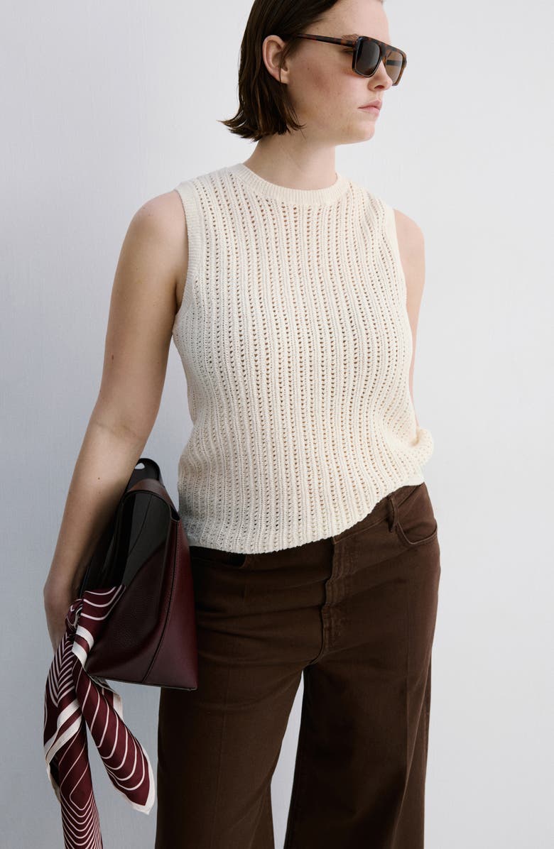 MANGO Sito Top, Alternate, color, Ecru