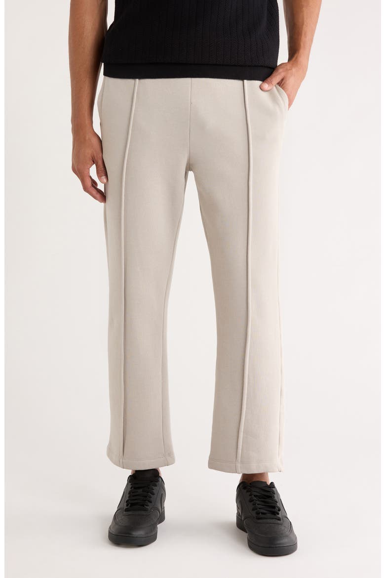 Relaxed Fit Front Seam Knit Pants, Main, color, GRAY