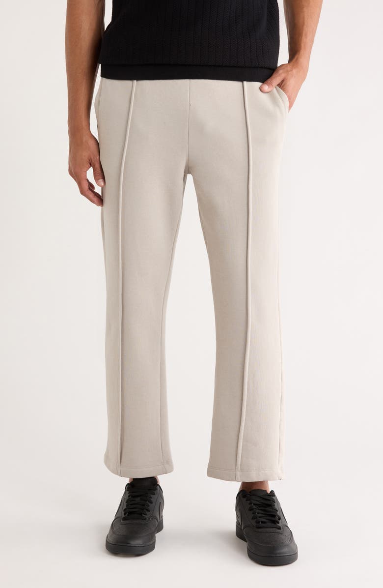 DENIM AND FLOWER Relaxed Fit Front Seam Knit Pants, Main, color, Gray