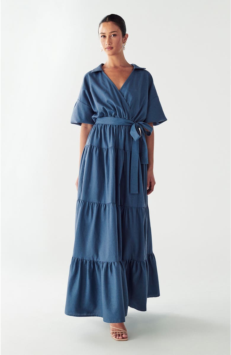 WILLA Sole Maxi Dress, Alternate, color, Petrol Blue