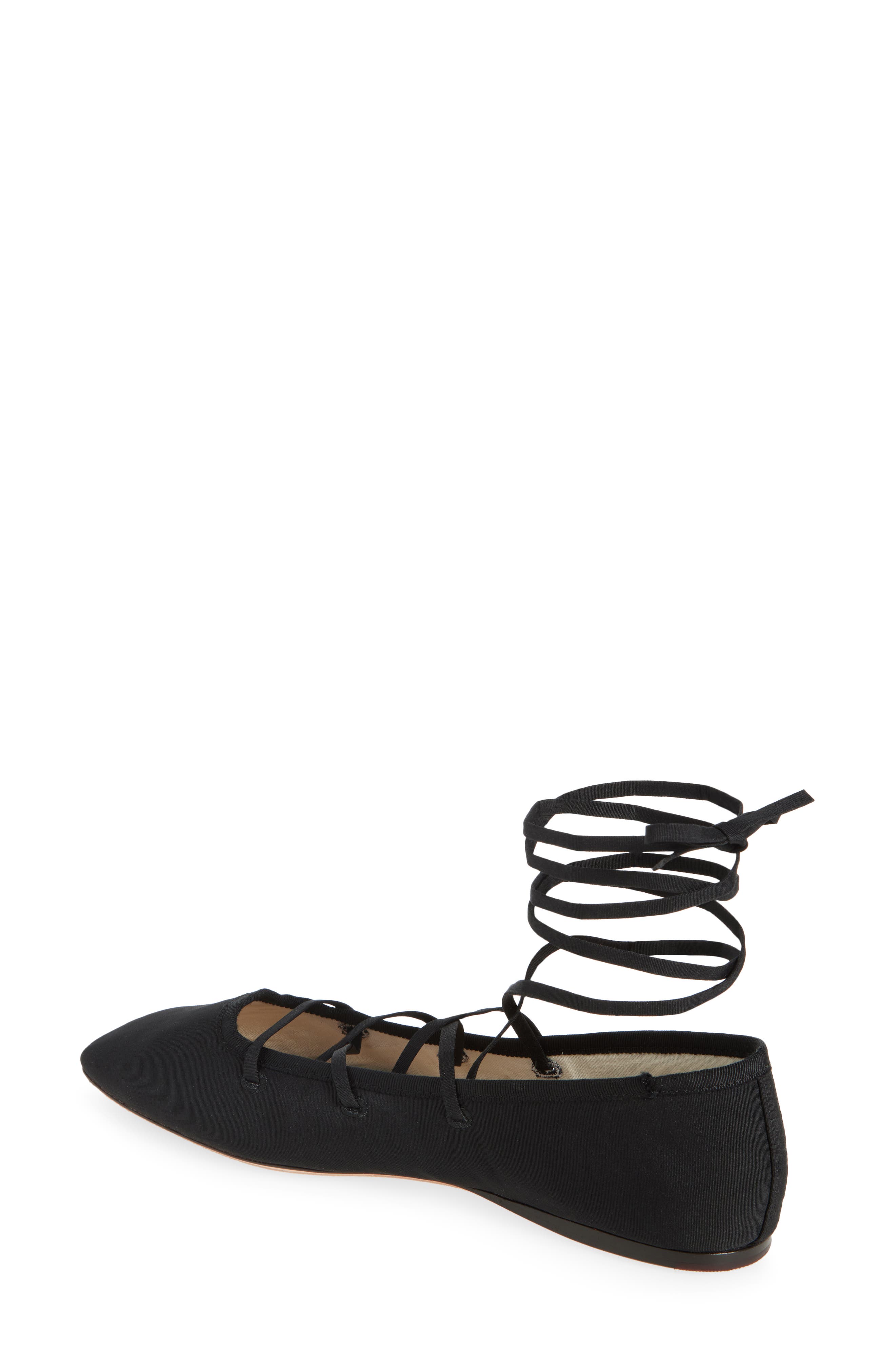 Loeffler Randall Louisa Ankle Wrap Ballet Flat, Alternate, color, Black
