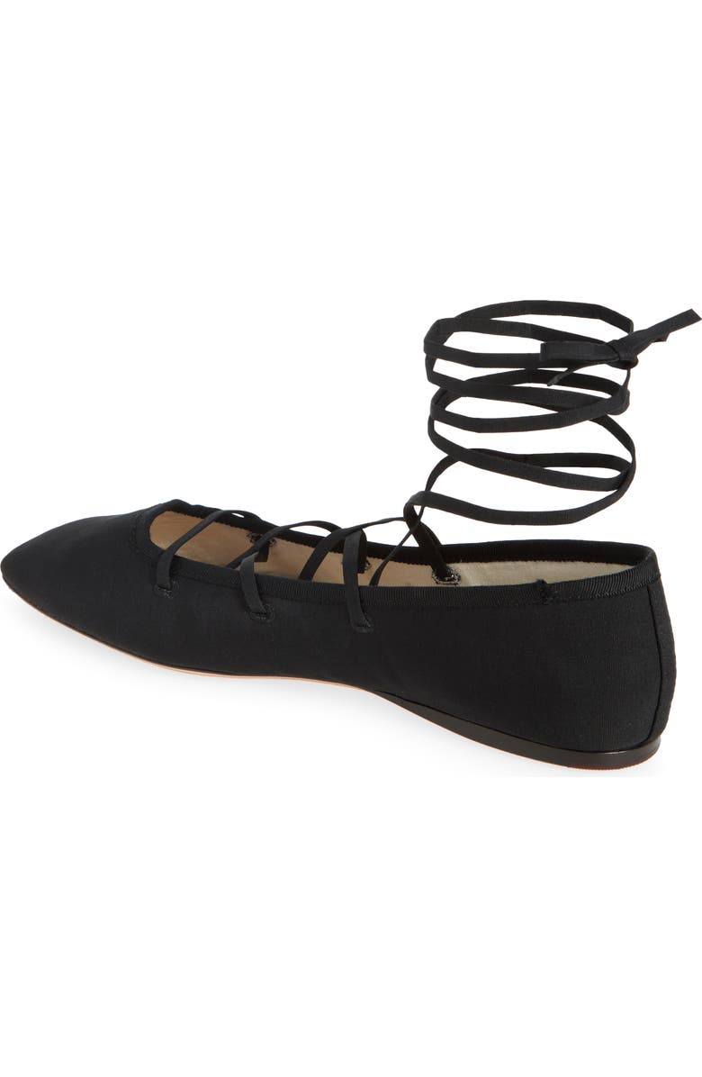 Loeffler Randall Louisa Ankle Wrap Ballet Flat, Alternate, color, Black