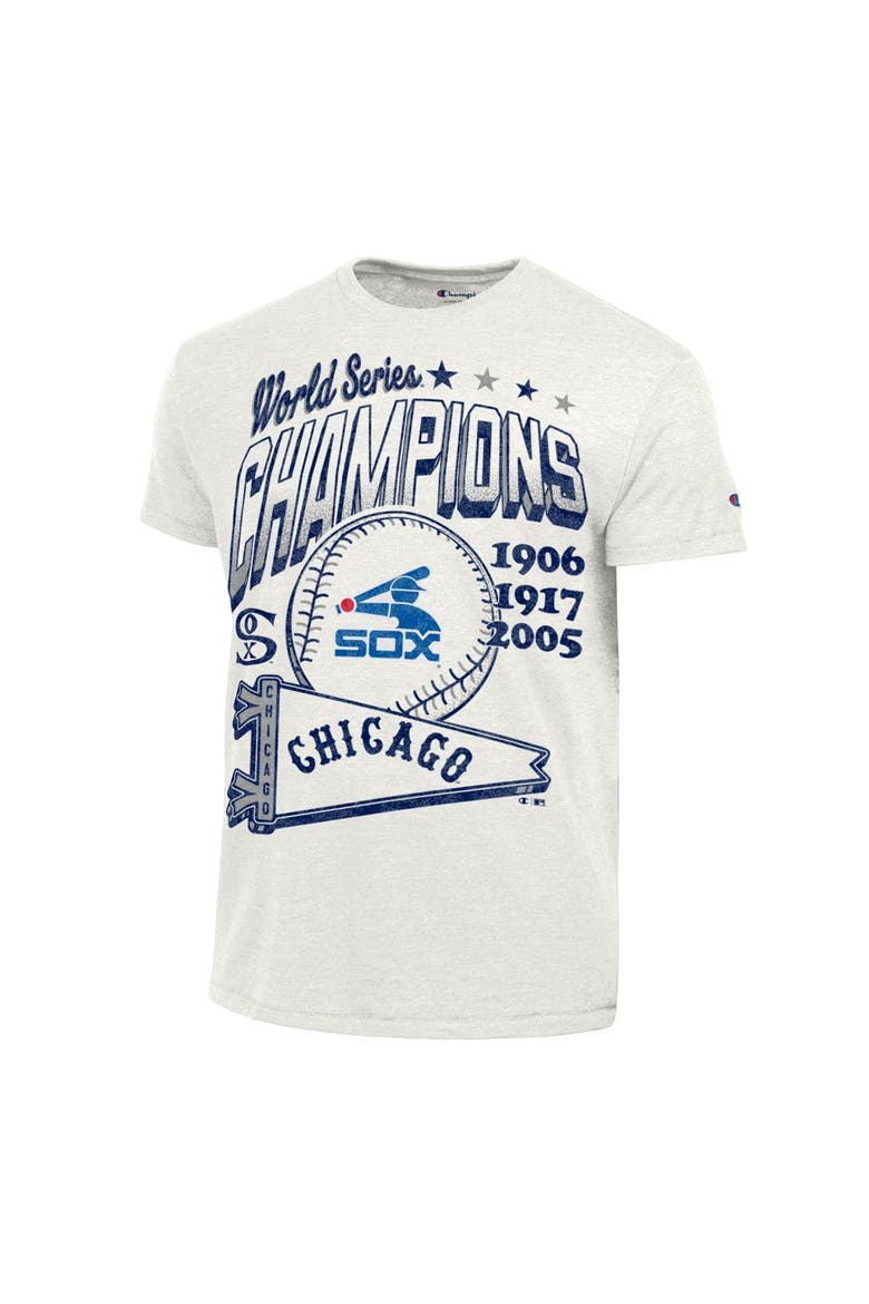 Men's Champion Cream Chicago White Sox Winning Tradition Cooperstown Collection Tri-Blend T-Shirt, Alternate, color, Cream