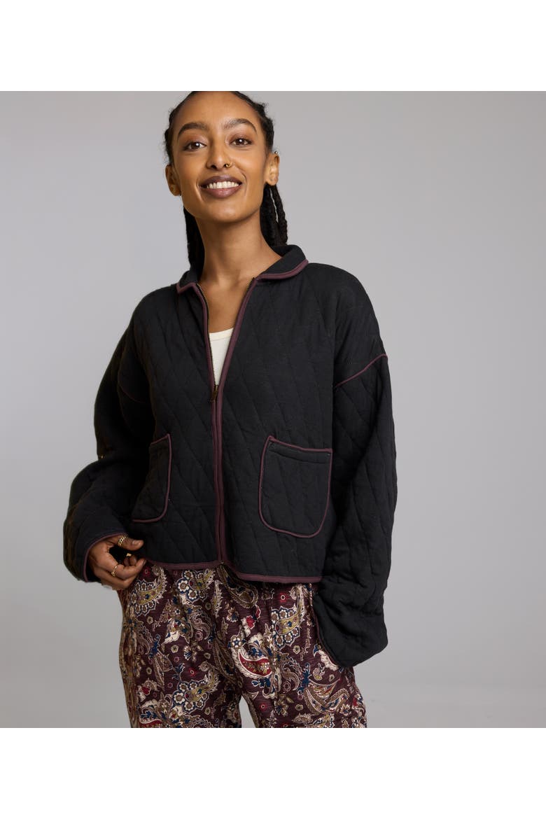 Elderberry Jacket, Main, color, Black/Fudge