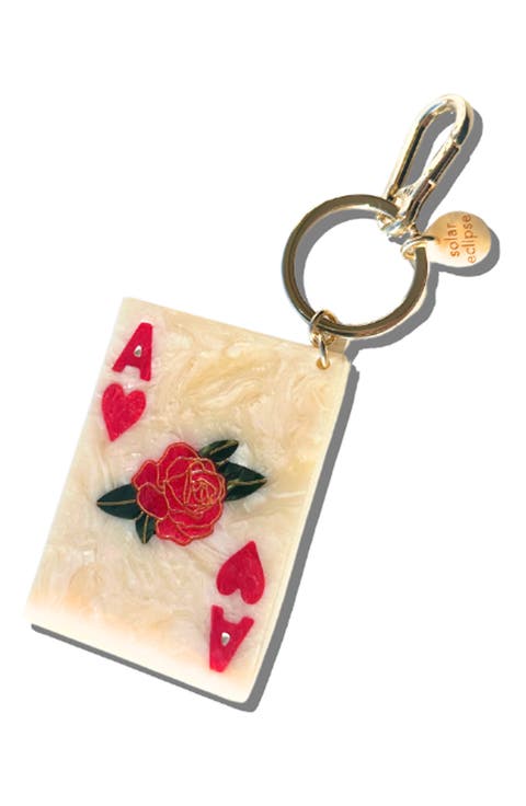 Hand Painted Ace of Hearts Bag Charm