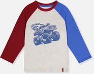 Deux par Deux Ribbed Crew Neck Raglan Sleeves T-Shirt
