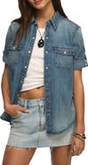 Lucky Brand Short Sleeve Denim Western Shirt