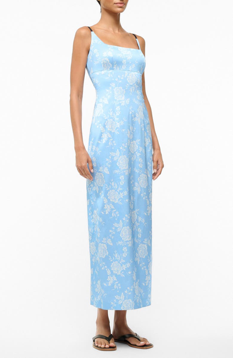 STAUD Carol Print Sleeveless Maxi Dress, Alternate, color, Blue Rose