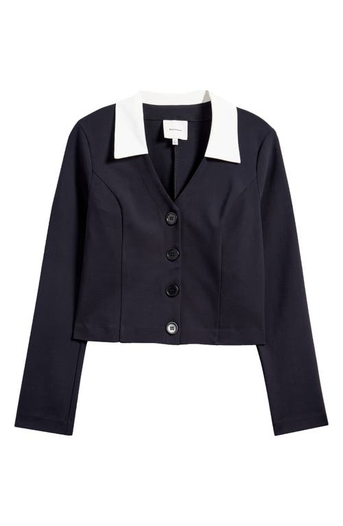 Reformation Pia Crop Jacket In Black