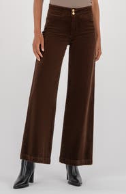 KUT from the Kloth Meg Welt Pocket Wide Leg Corduroy Pants