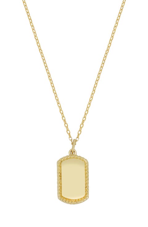 14K Gold Tag Pendant Necklace (Online Trunk Show)