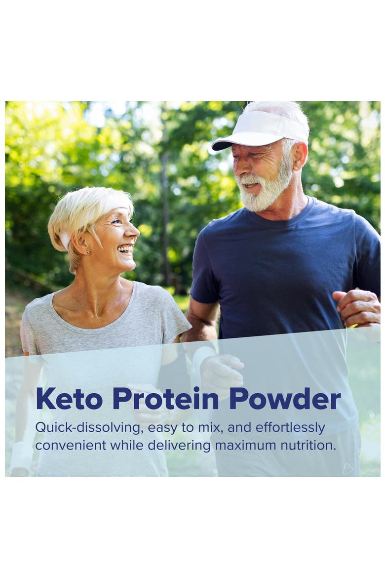 Keto Collagen Chocolate Protein Powder, Alternate, color, Brown
