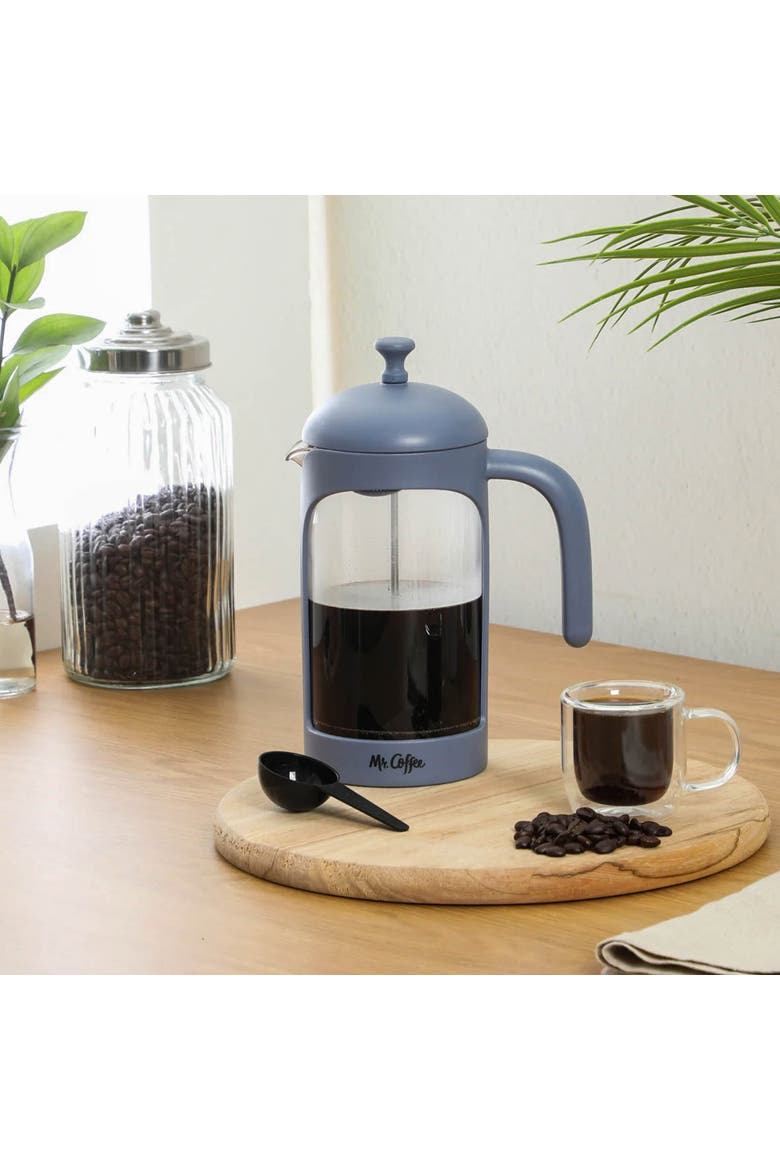 31 Ounce Retro Brew French Press Coffee Maker, Alternate, color, Blue