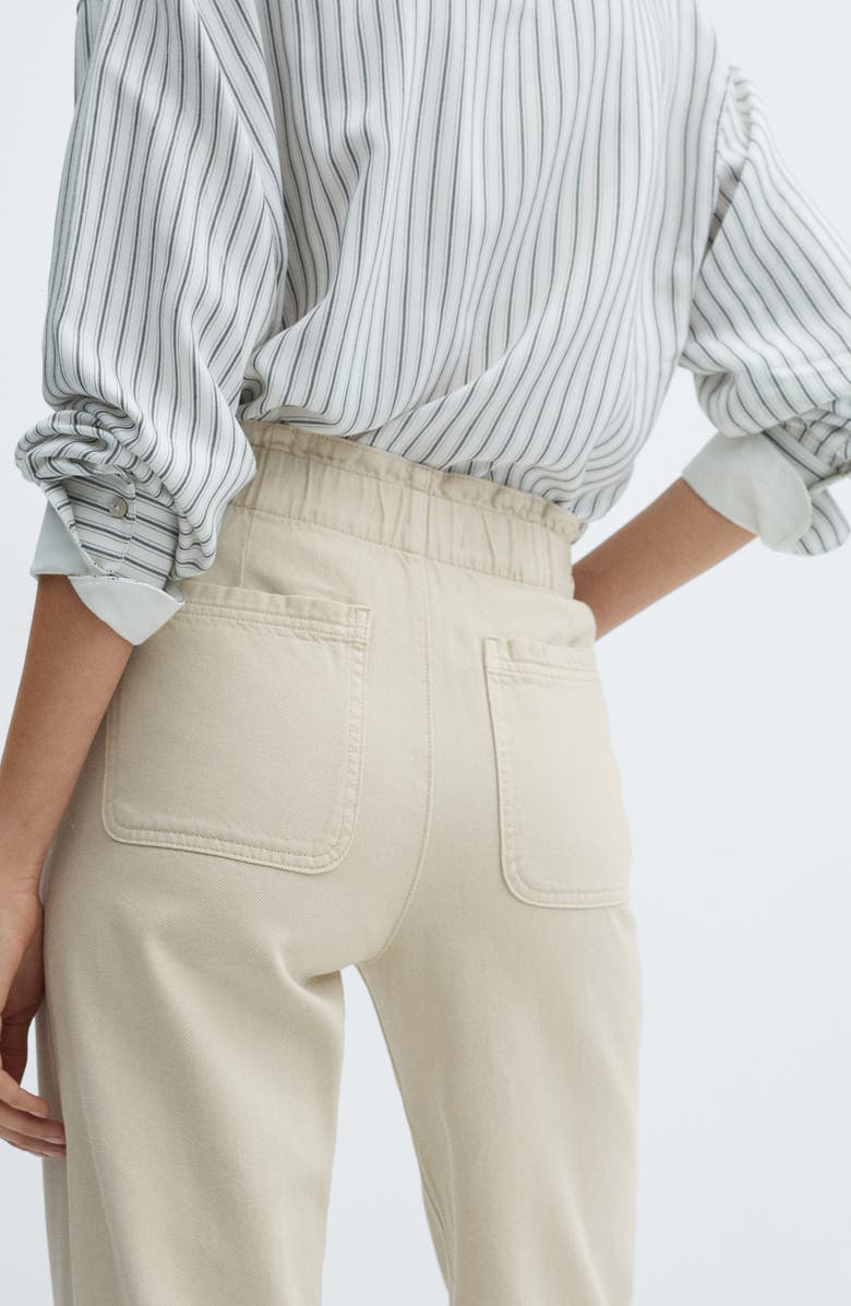 MANGO High Waist Taper Leg Ankle Jeans, Alternate, color, 