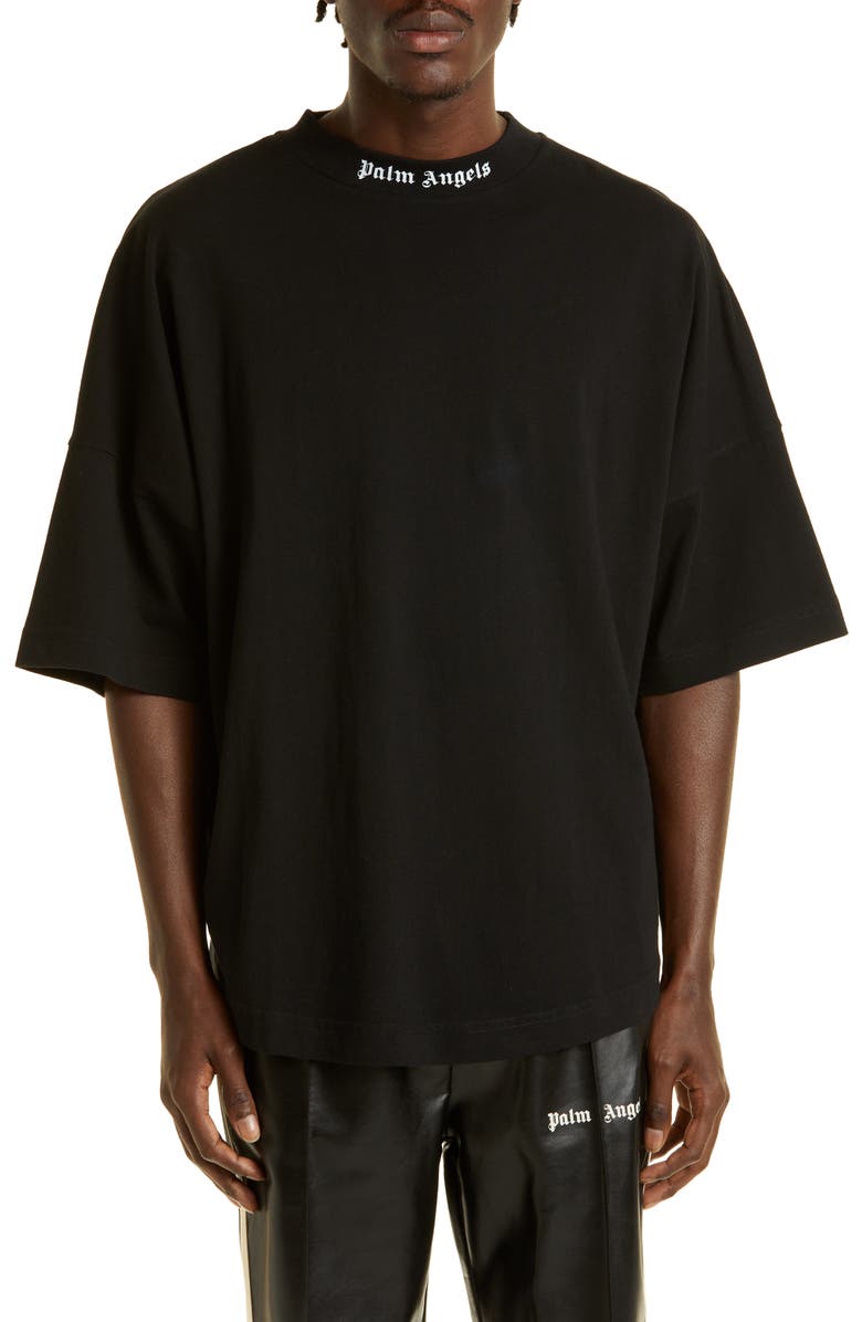 Palm Angels Classic Logo Oversize Cotton Tee, Main, color, 