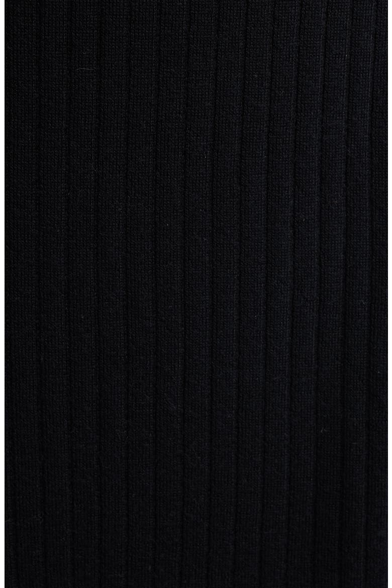 Rib Wrap Front Wool Skirt, Alternate, color, ANNE BLACK