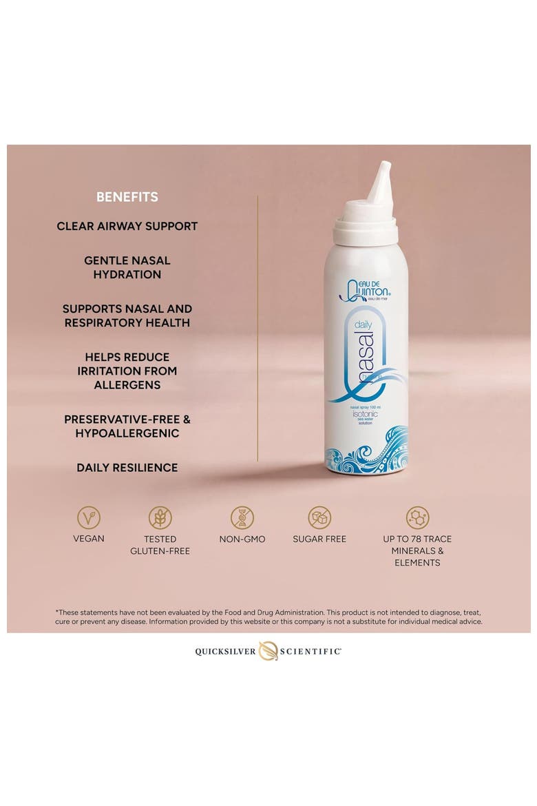 Daily Isotonic Saline Seawater Nasal Spray, Alternate, color, None