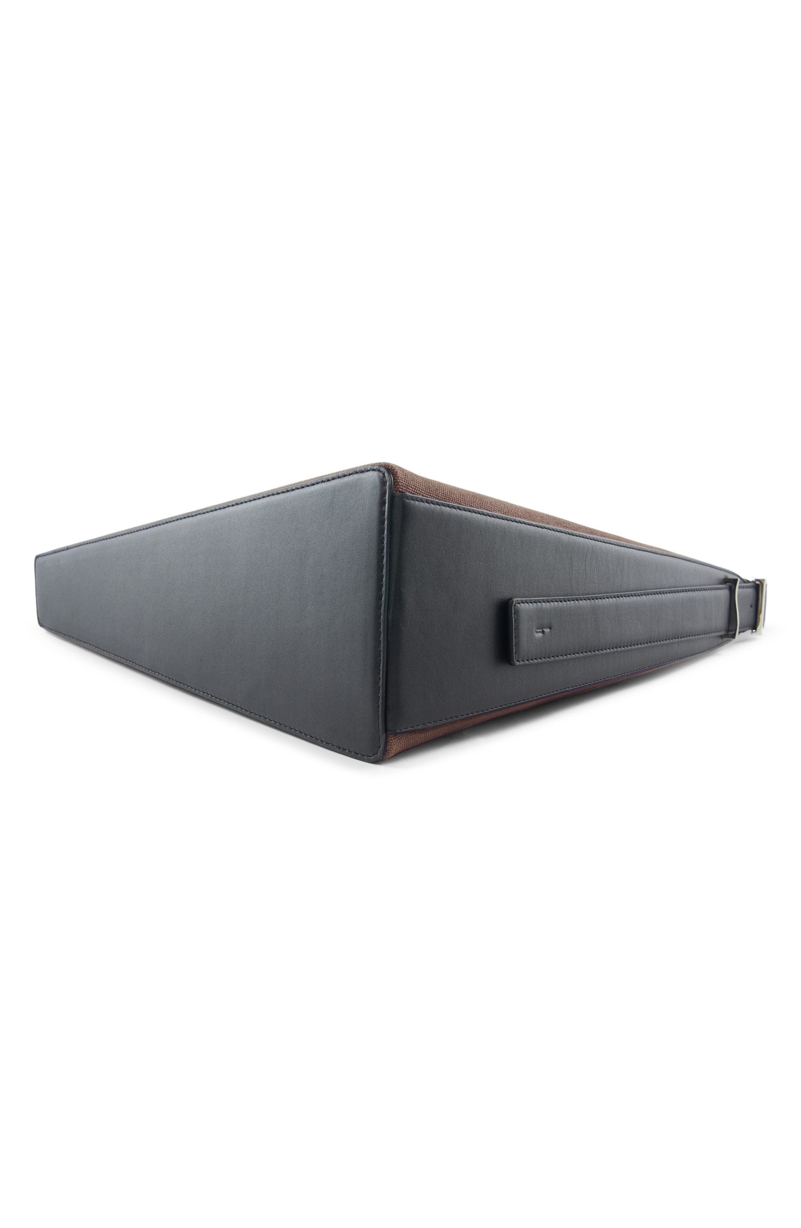 behno Danny Flatiron Canvas Shoulder Bag, Alternate, color, Cacao/ Black