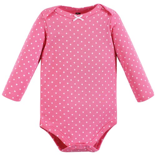 Hudson Baby Infant Breathable Cotton Long-sleeve Bodysuit Bundle 3 Count In Multi