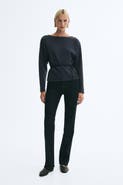 H&M Belted Rib-knit Sweater