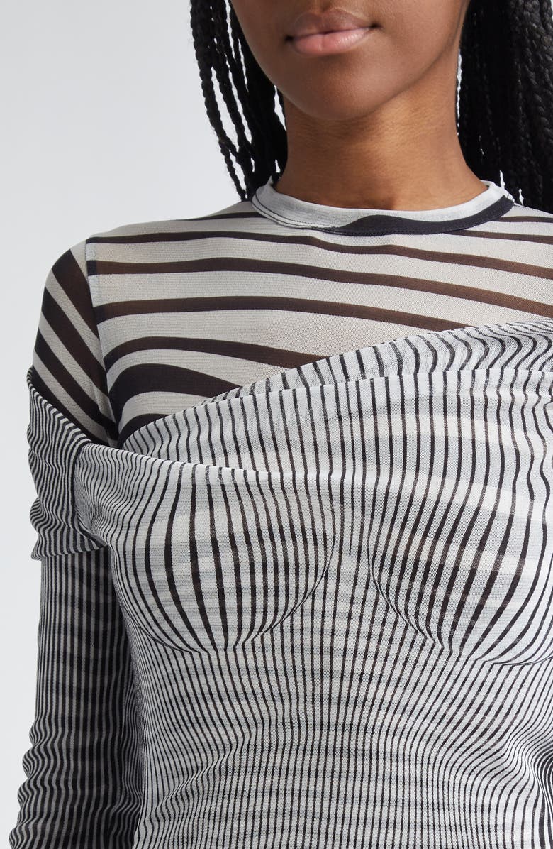 Jean Paul Gaultier The Draped Body Morphing Bodysuit, Alternate, color, 