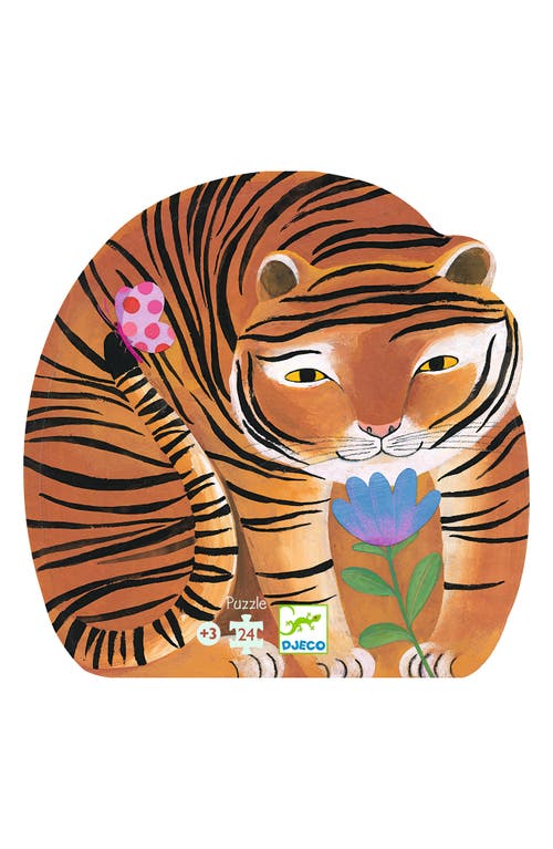 Djeco Silhouette The Tiger's Walk Puzzle in Orange 