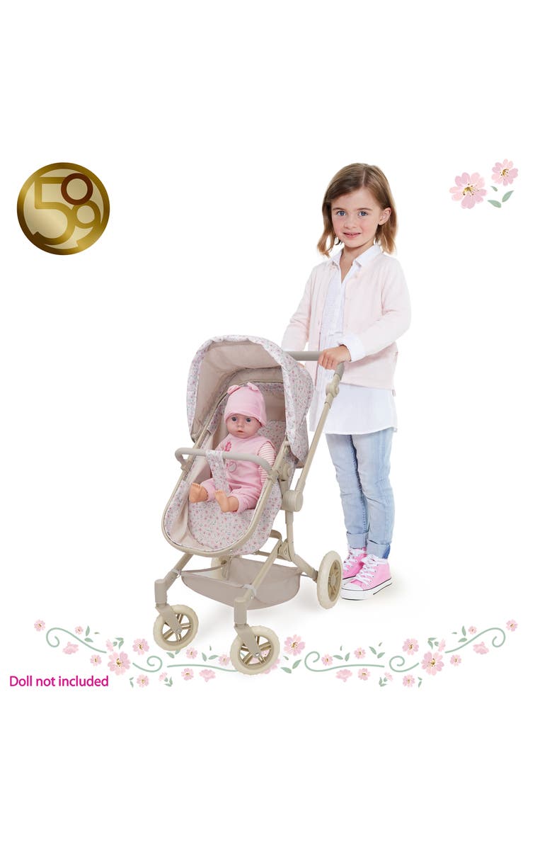 509 Crew Little Flora City Park 2 in 1 Doll Pram, Alternate, color, Beige