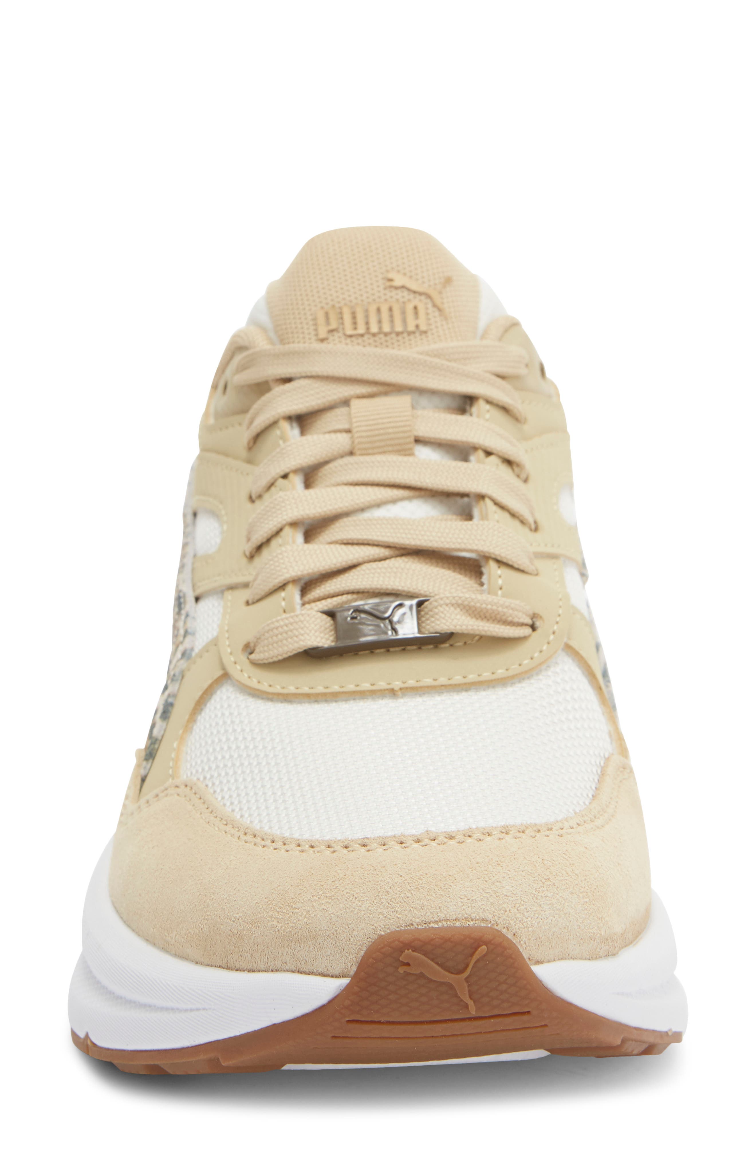 Seeker Retro Leo Sneaker, Alternate, color, WARM WHITE/ PUMA GOLD/ ALMOND
