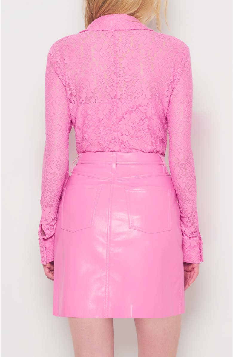 AS by DF Dixie Strtch Lace Ls Blouse, Alternate, color, Aurora Pink