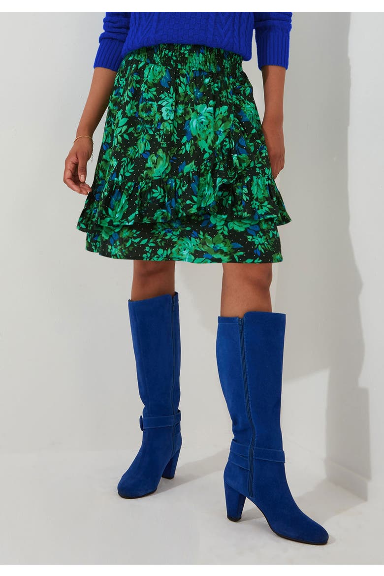 Flowy Ruffle Skirt, Alternate, color, GREEN GARDEN