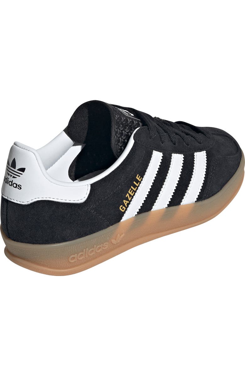 adidas Kids' Gazelle Indoor Sneaker, Alternate, color, Black/ White/ Gum