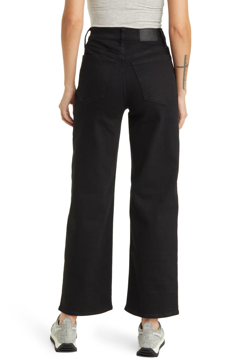 Perfect Wide Leg Jeans, Alternate, color, BLACK RINSE WASH