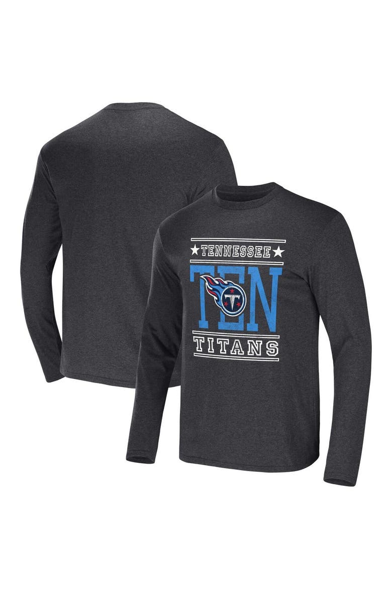 Men's NFL x Darius Rucker Collection by Fanatics Heathered Charcoal Tennessee Titans Long Sleeve T-Shirt, Main, color, Heather Charcoal