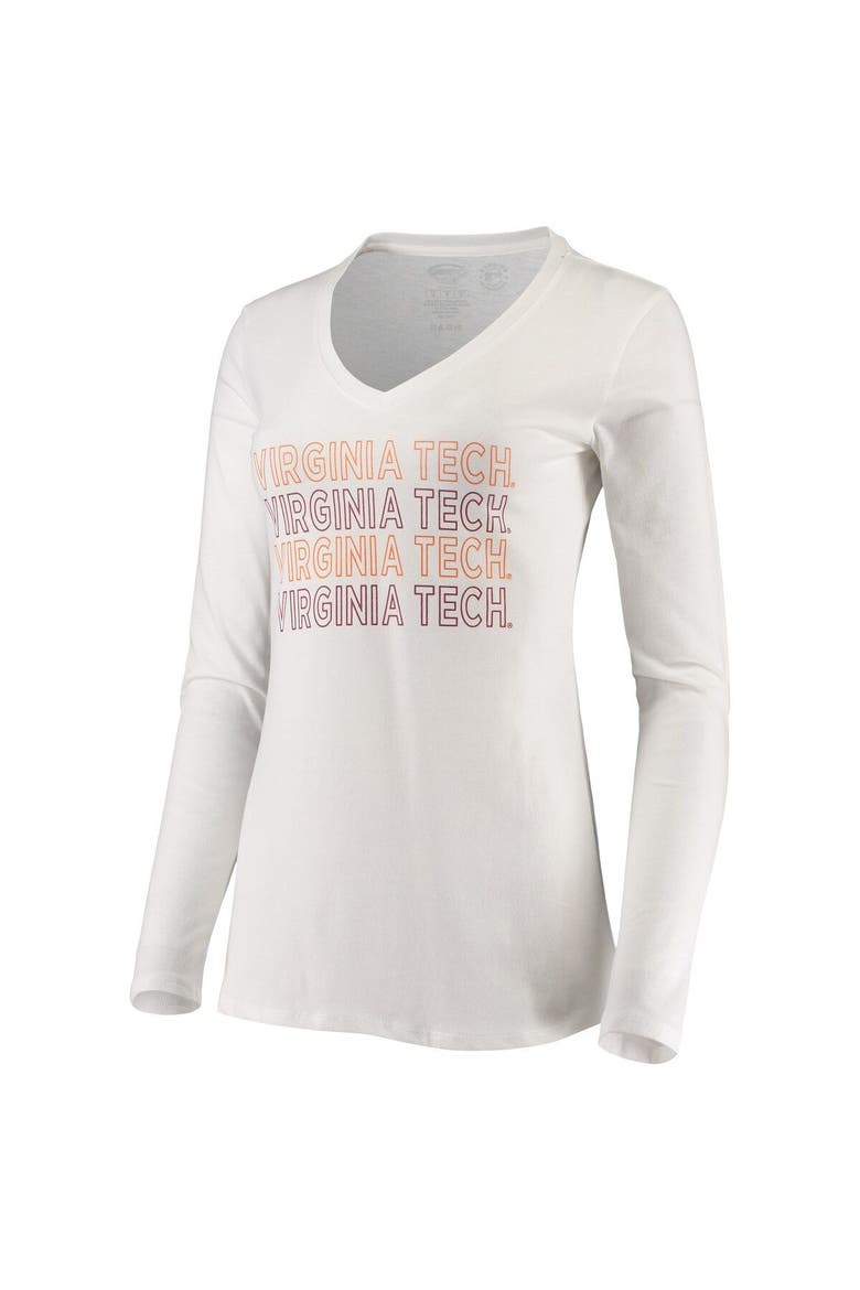 Women's Concepts Sport Maroon/White Virginia Tech Hokies Flagship Long Sleeve T-Shirt & Pants Sleep Set, Alternate, color, Maroon