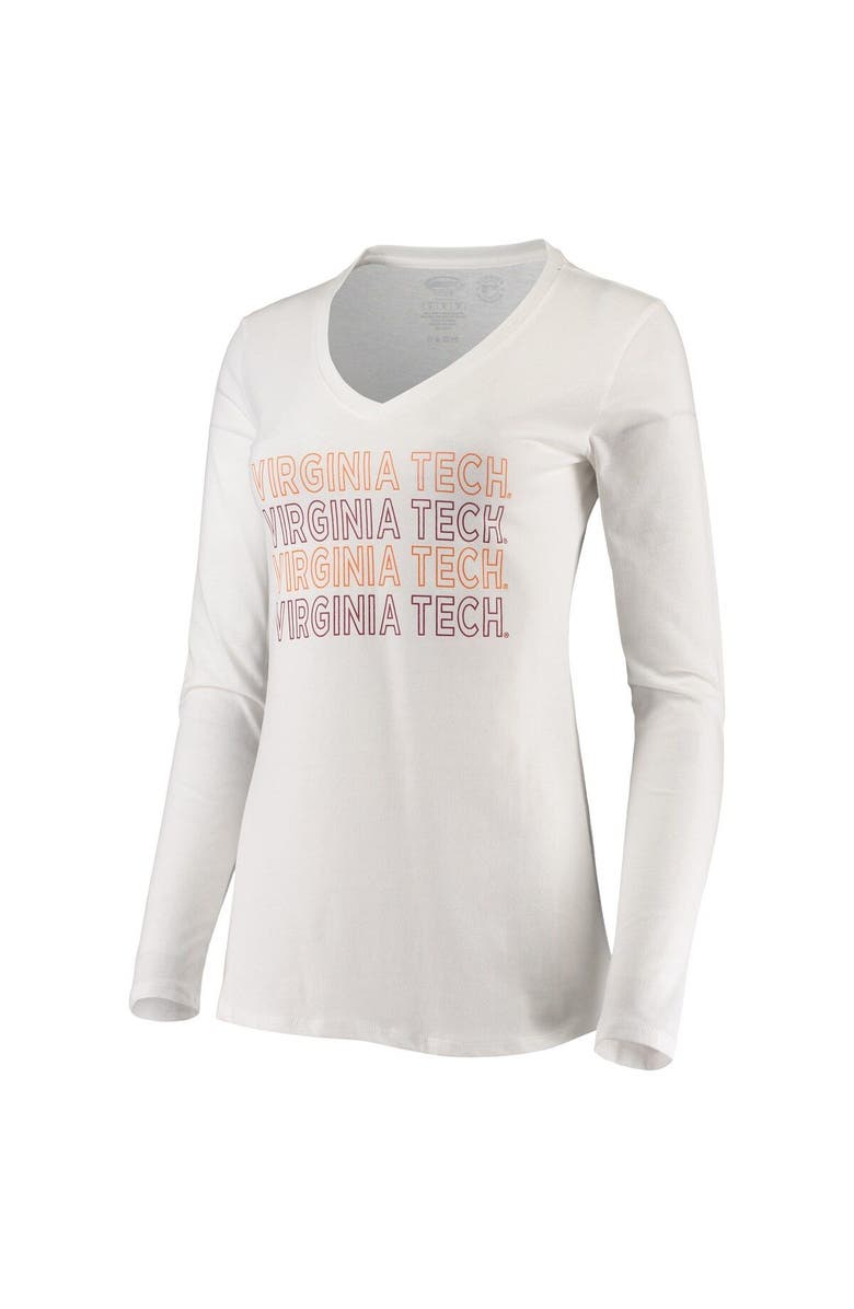 CONCEPTS SPORT Women's Concepts Sport Maroon/White Virginia Tech Hokies Flagship Long Sleeve T-Shirt & Pants Sleep Set, Alternate, color,