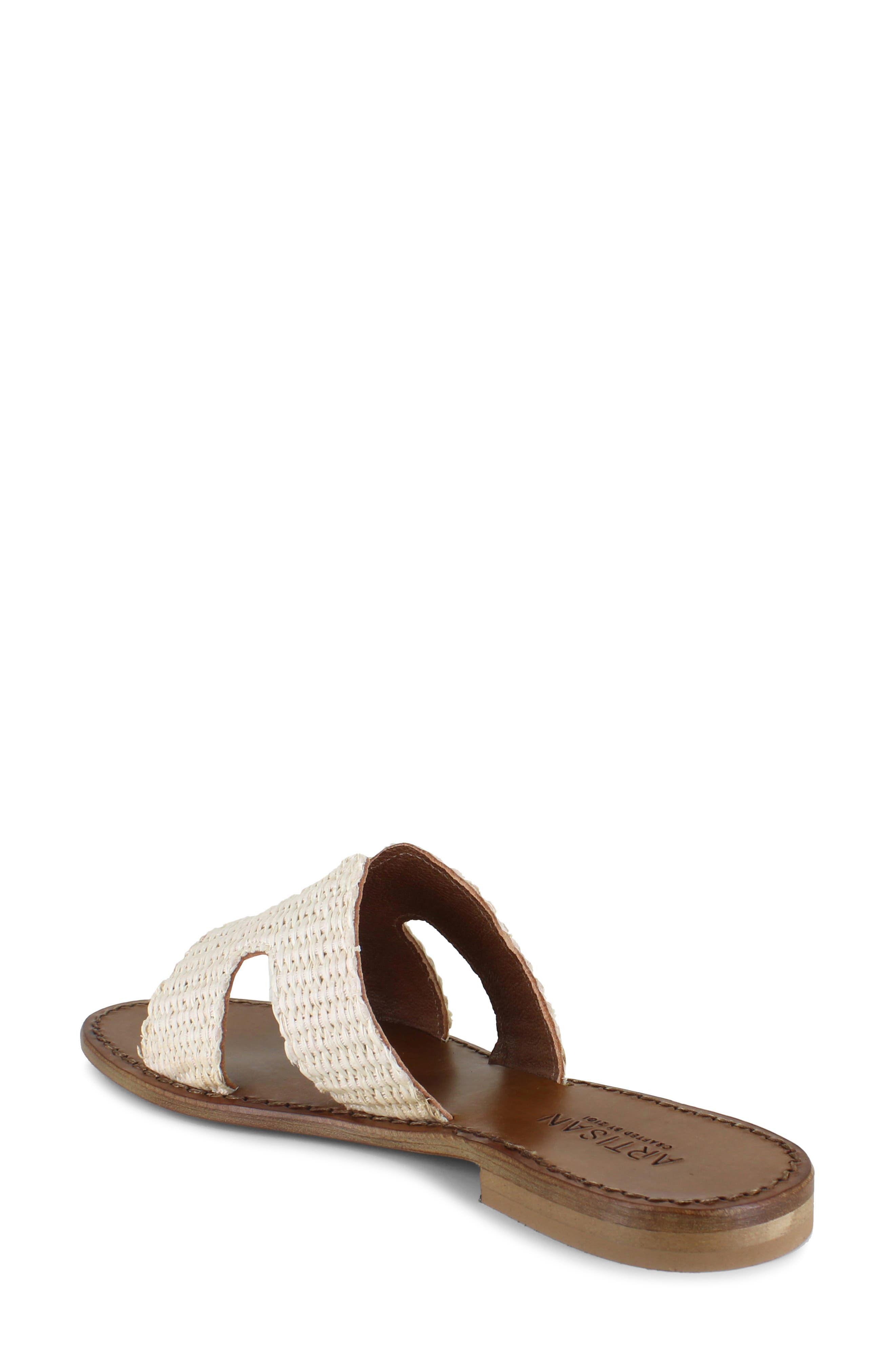 Fenka Water Resistant Leather Sandal, Alternate, color, WHITE