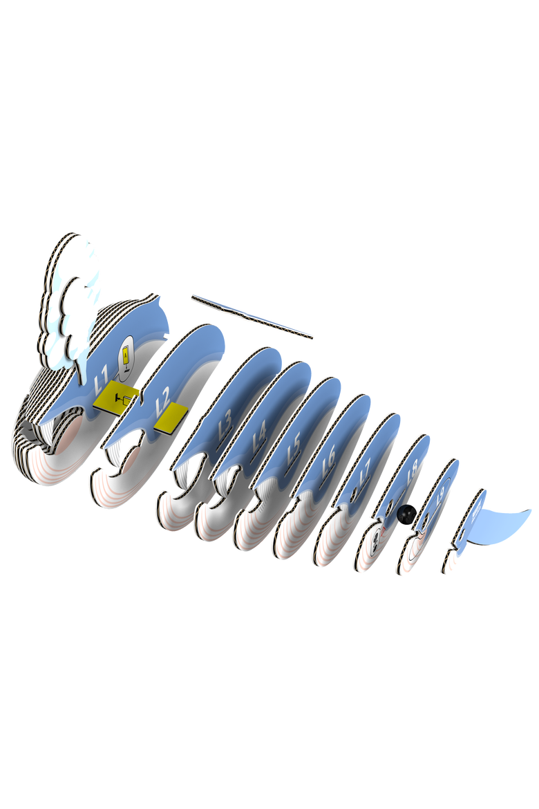 Blue Whale 3D Puzzle, Alternate, color, No Color