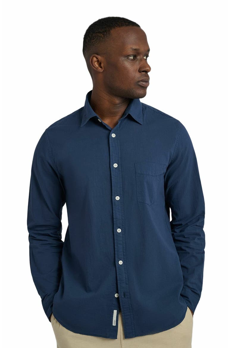 Garment Dye Cotton Voile Shirt, Alternate, color, DEEP NAVY