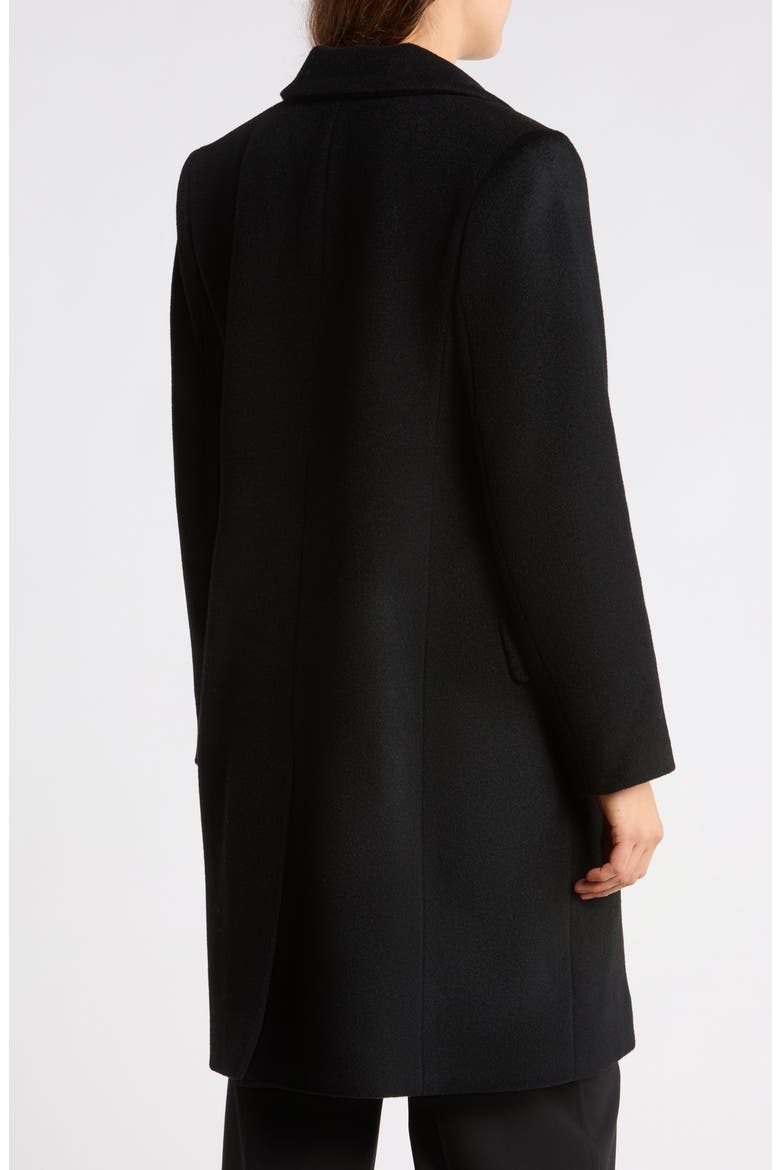 Wool Blend Notch Collar Coat, Main, color, BLACK