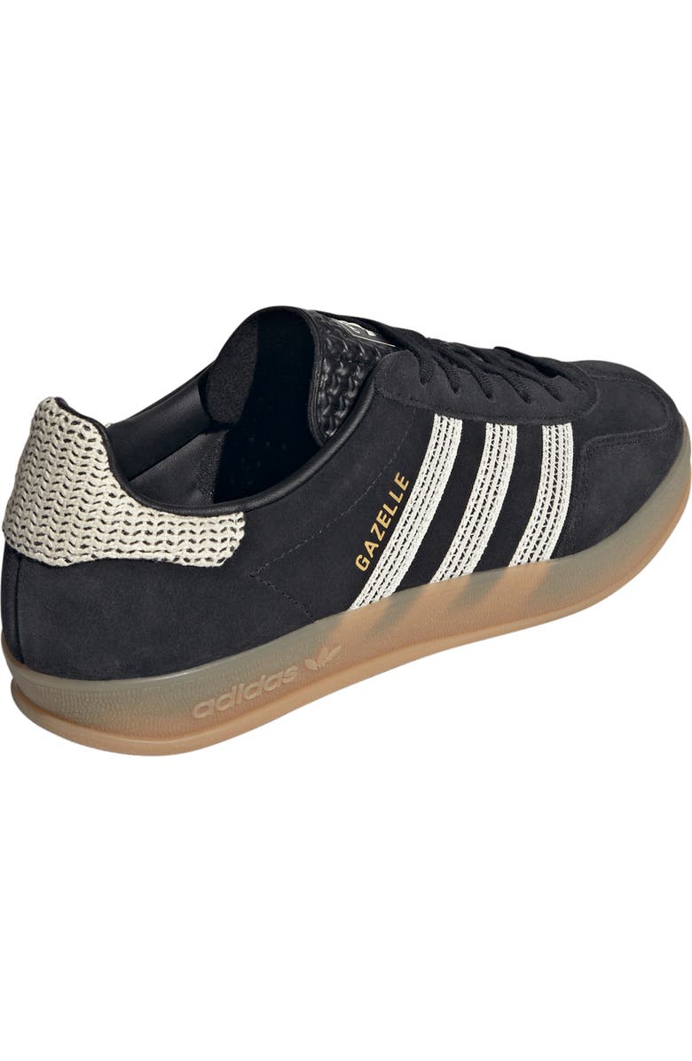 adidas Gazelle Indoor Sneaker, Alternate, color, Black/ Wonder White/ Gum
