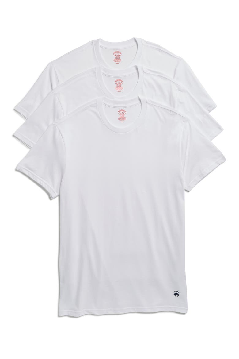 3-Pack Crewneck Undershirts, Main, color, WHITE