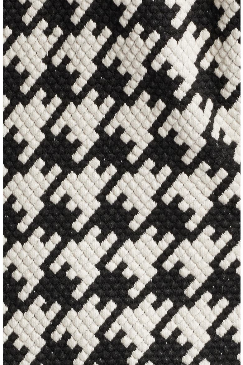 Houndstooth Jacquard One-Button Blazer, Alternate, color, ANNE WHITE/ ANNE BLACK