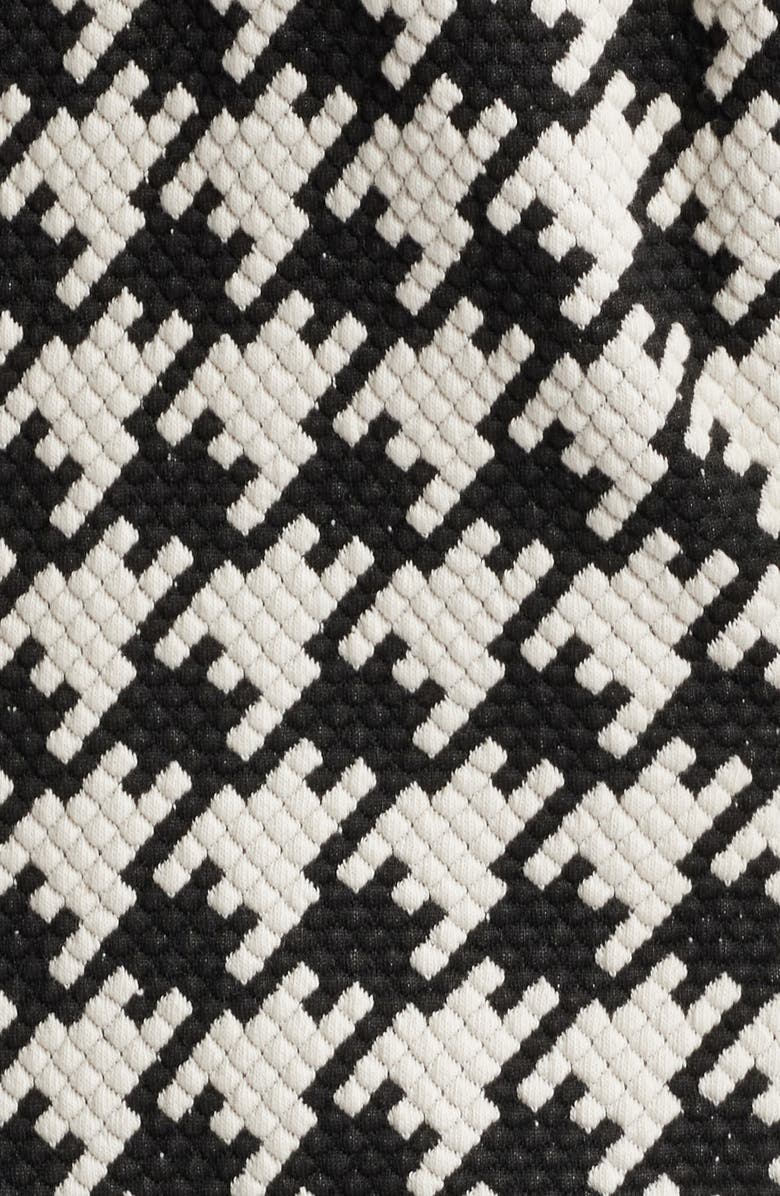 Anne Klein Houndstooth Jacquard One-Button Blazer, Alternate, color, 