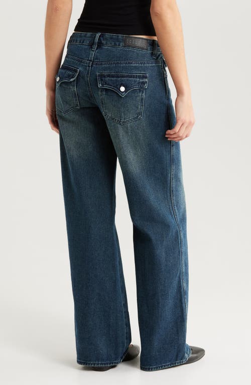 Pacsun Brixley Baggy Bootcut Jeans In Blue