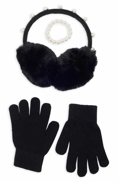 Kids' 3-Piece Pearl Earmuffs, Gloves & Bracelet Set