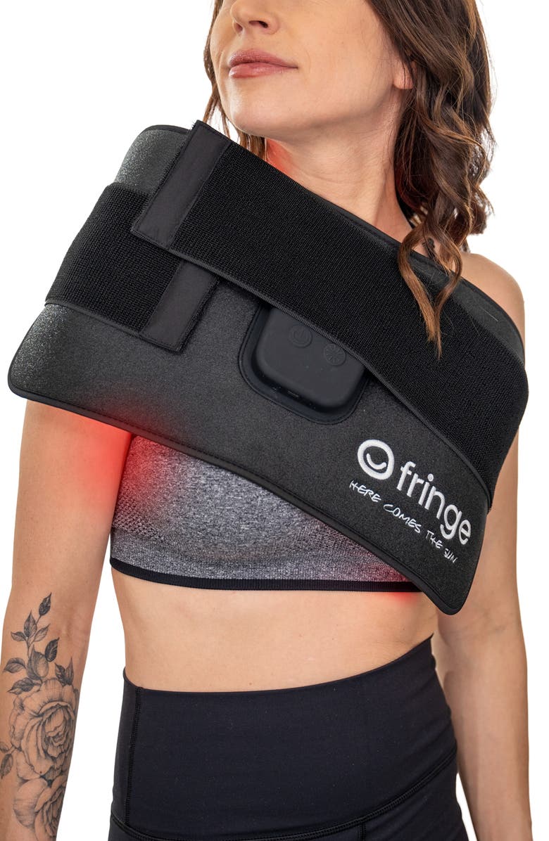 fringe Red Light Therapy Wrap, Alternate, color, Black